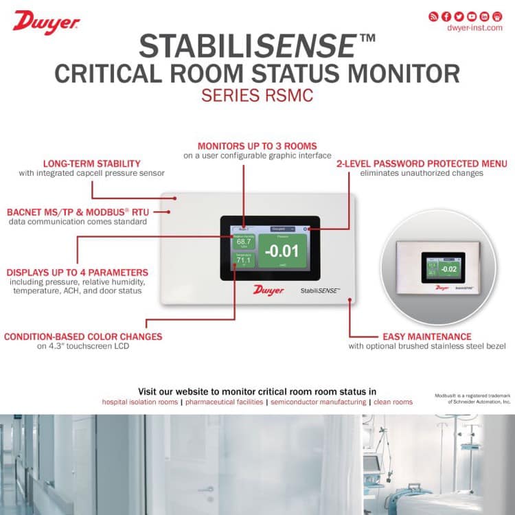 StabiliSENSE Critical Room Status Monitor Series RSMC