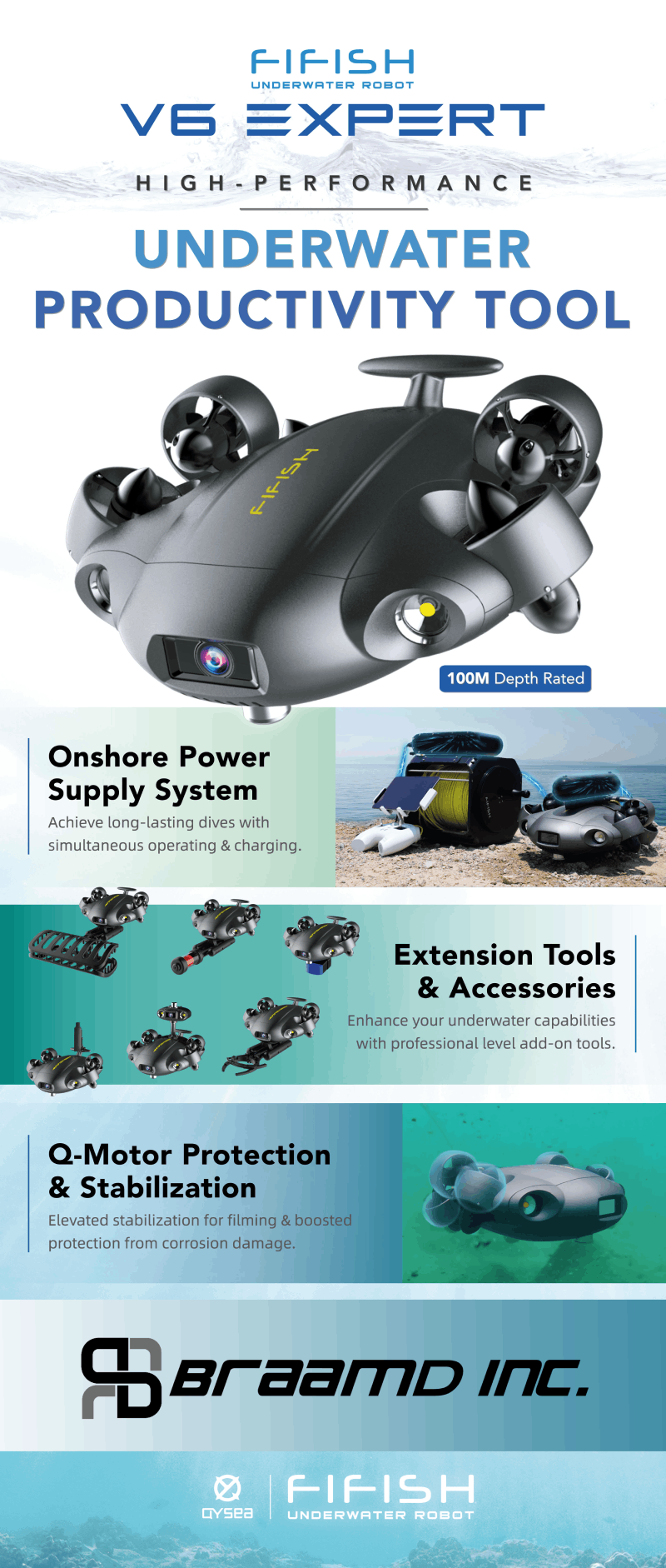 Fifish V6 Expert - Professional Compact Size ROV Submarine Drone