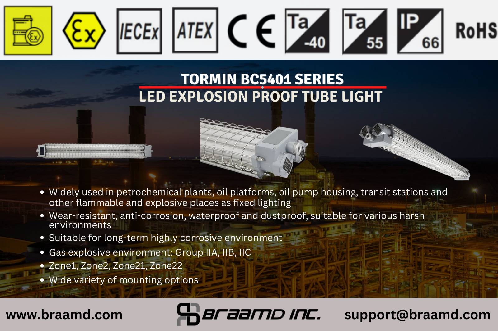 Tormin LED Explosion-Proof Lighting – BC5401 Series