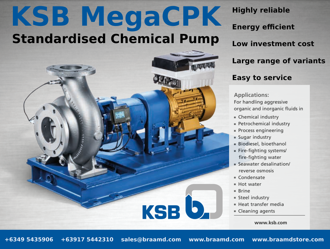 Dry-installed KSB MegaCPK Chemical Pump