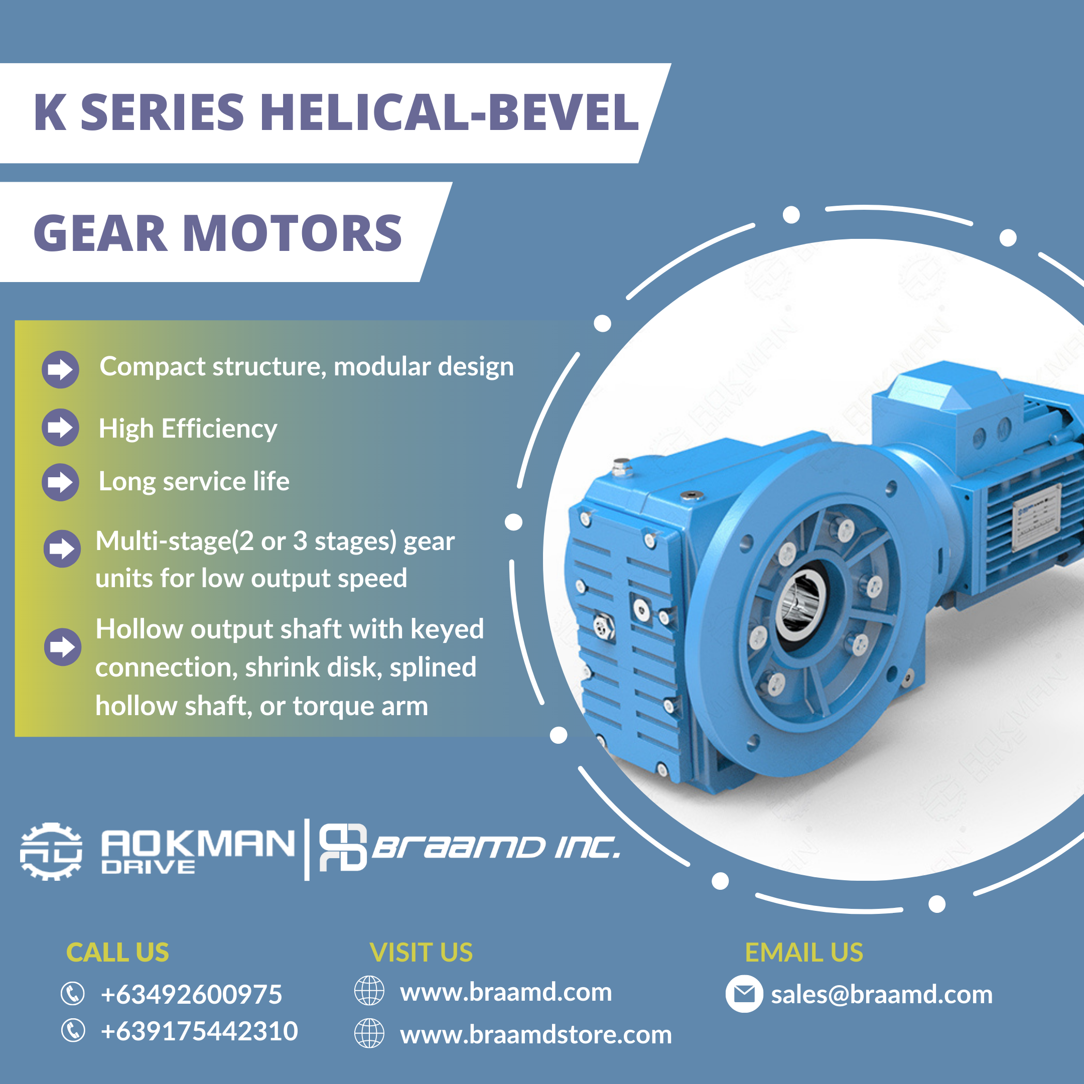 AOKMAN K-Series Helical-Bevel Gear Motor