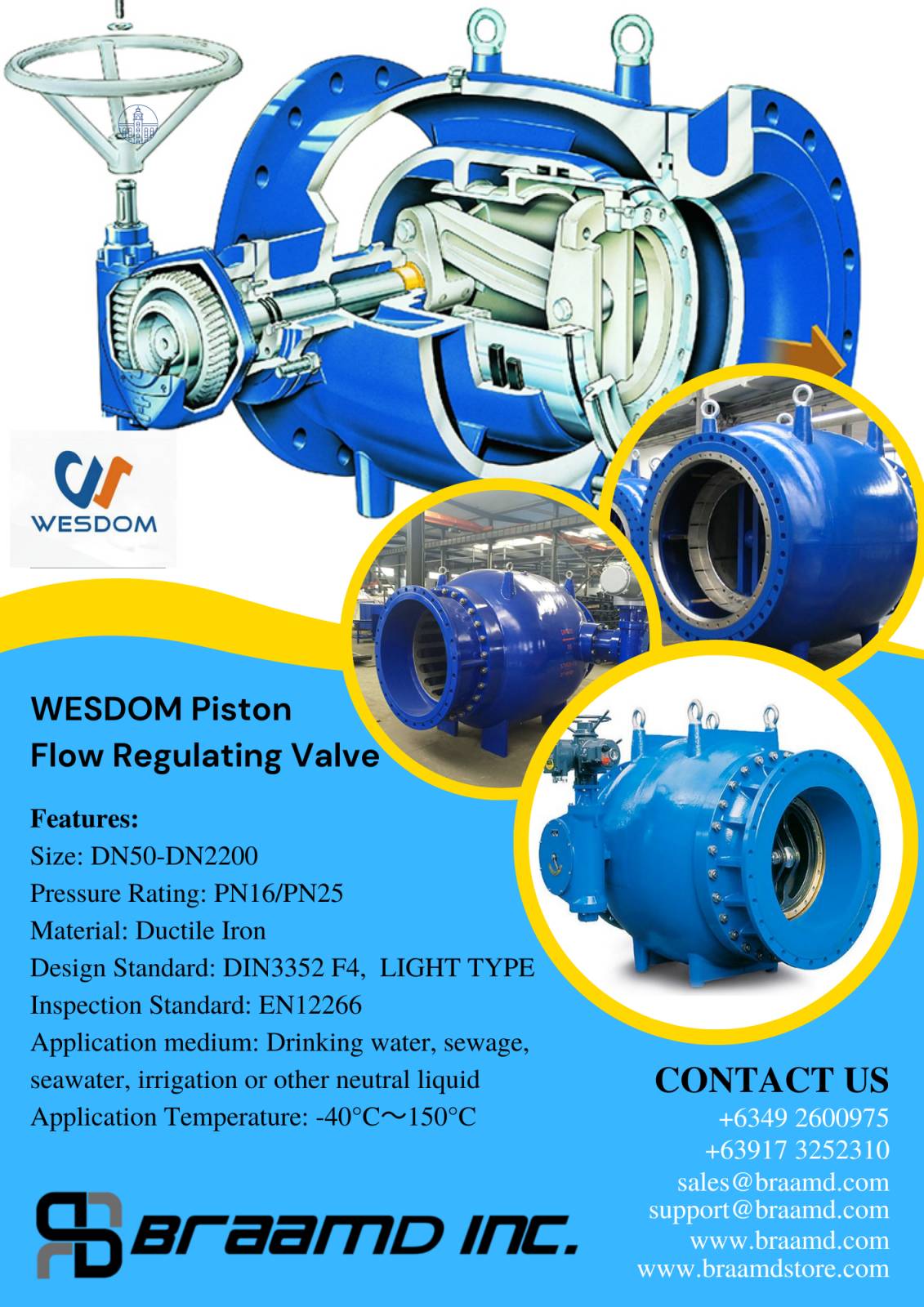 Wesdom Piston Flow Regulating Valve