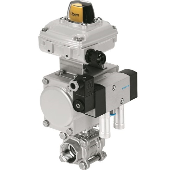 Festo ball valve, sensor and actuator assembly