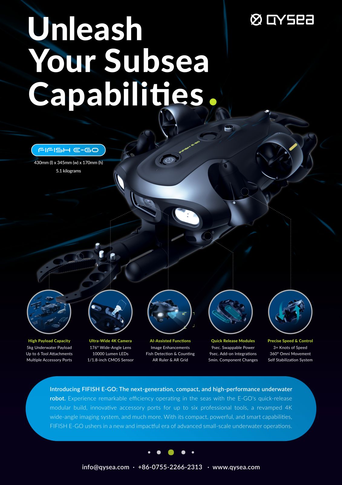 Introducing FIFISH E-GO: The next generation, compact, and high-performance underwater robot