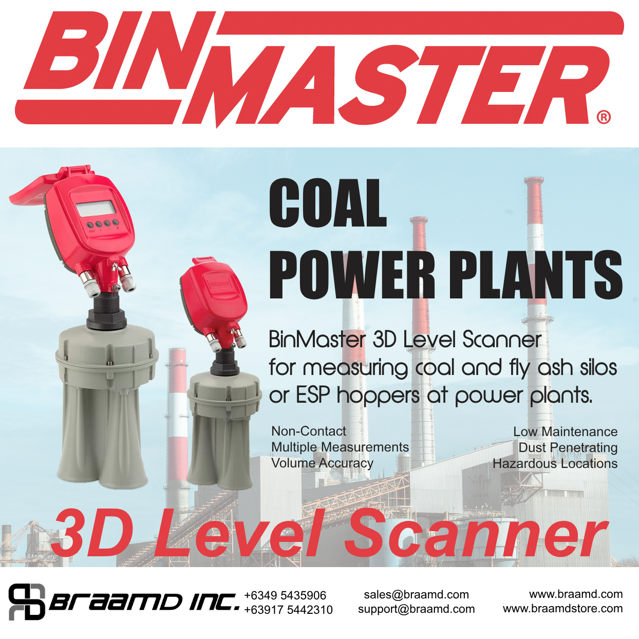 BinMaster 3DLevelScanner for Coal Power Plants