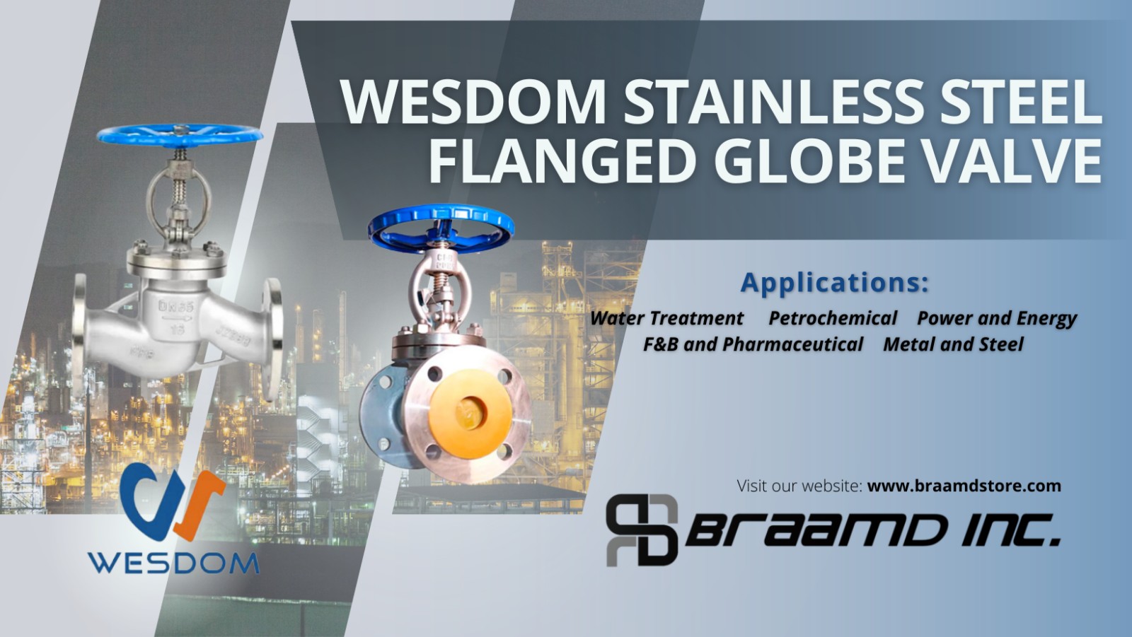 Stainless steel flanged globe valve - WESDOM