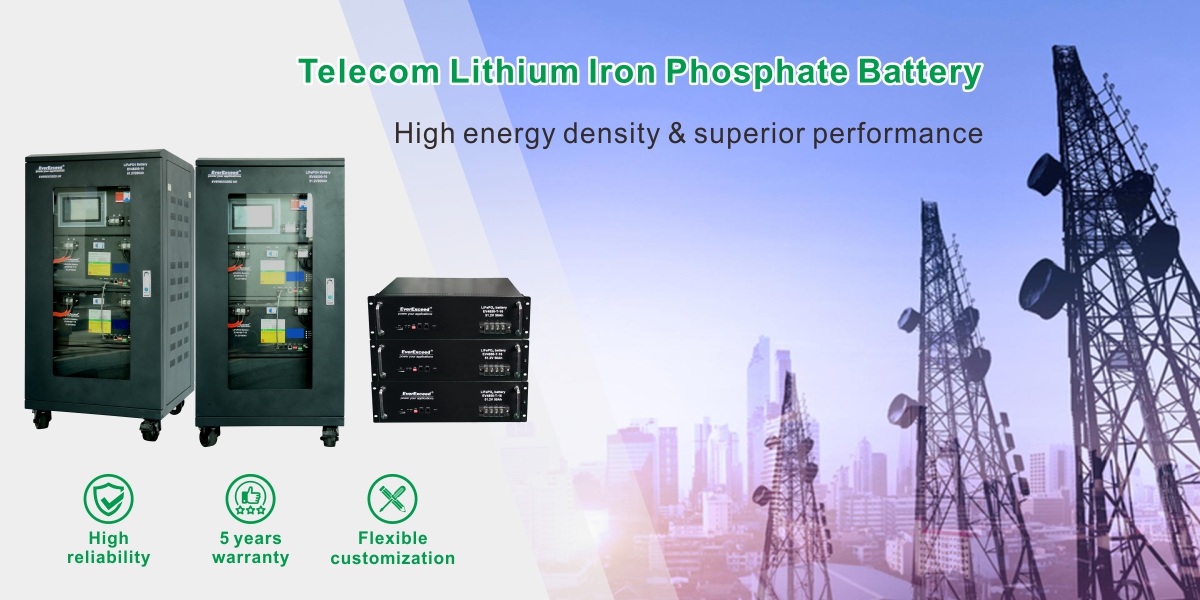 Telecom Lithium Iron Phosphate Battery by EverExceed
