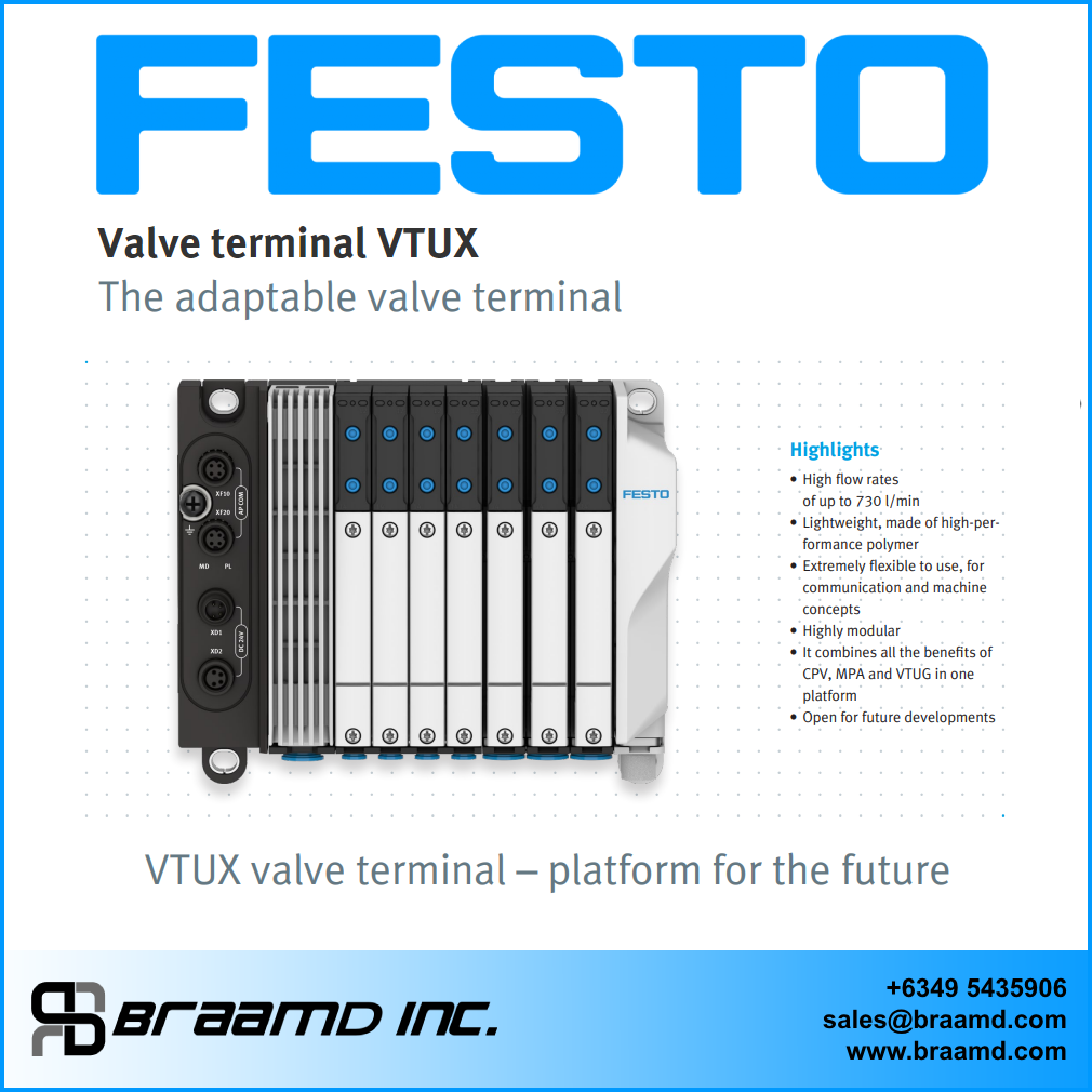 The adaptable valve terminal VTUX