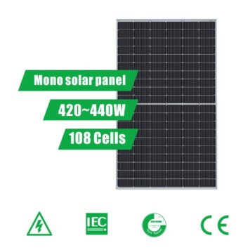 6 in 108cells（420~440W） PERC half-cut Panel Module 1