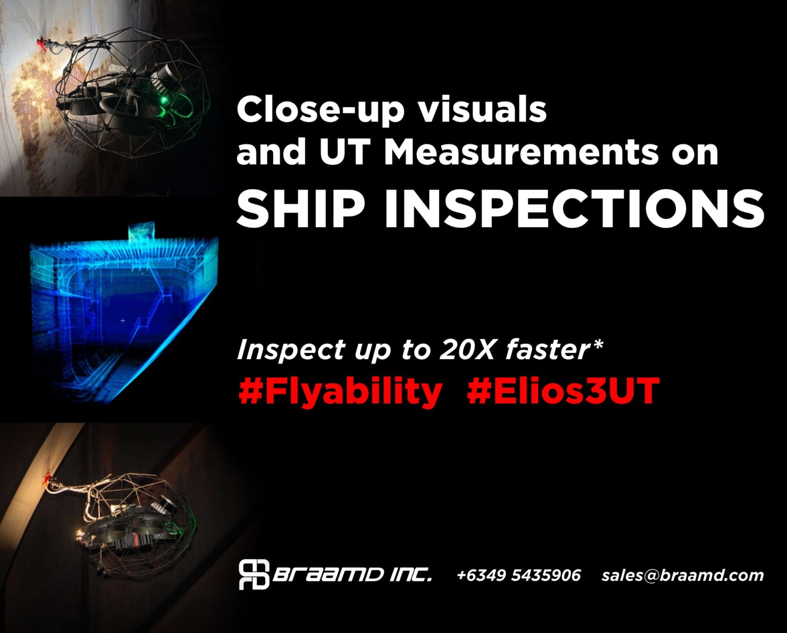 Capture close-up visuals and UT measurements on Ship Inspections