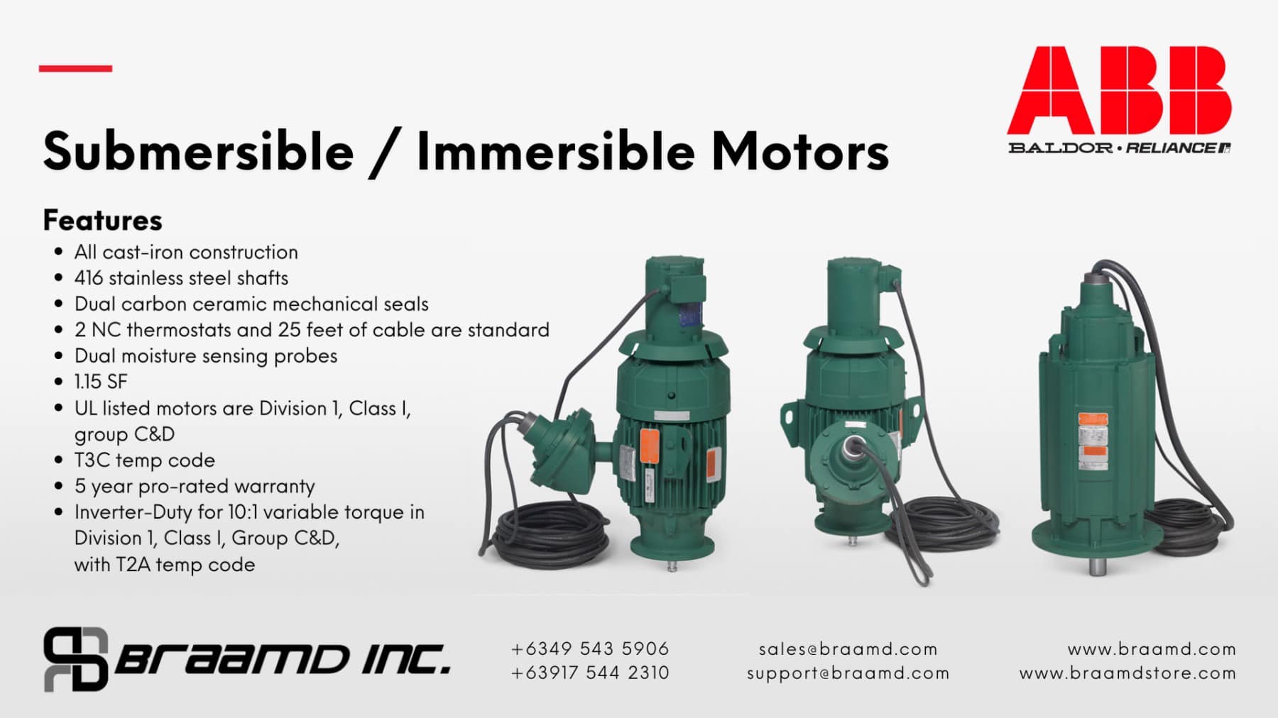 ABB Baldor-Reliance® Submersible - Immersible Motors