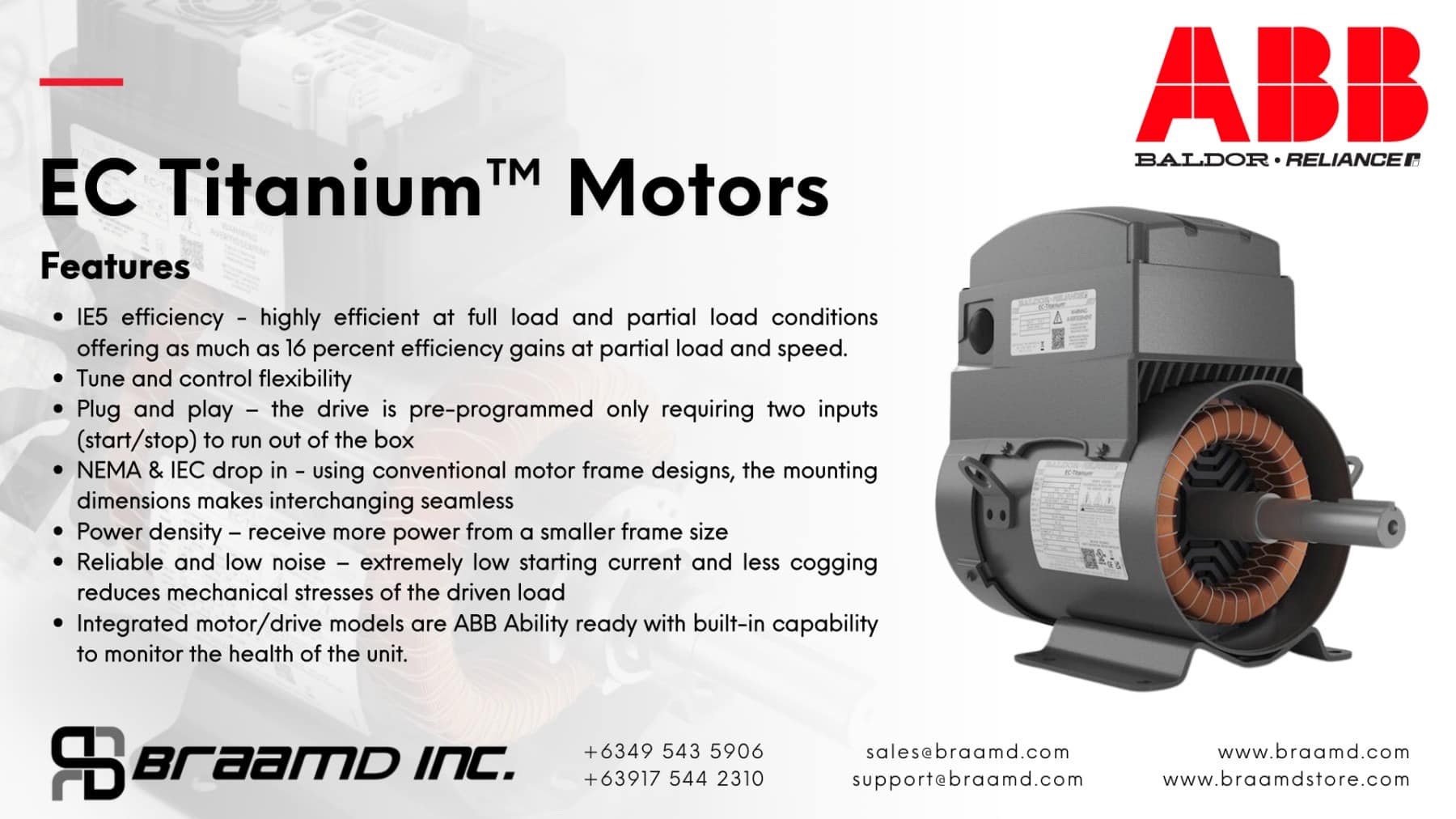 ABB's Baldor-Reliance® EC Titanium™ Motors