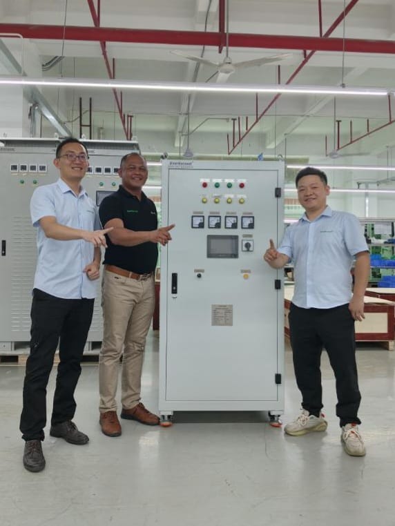 Factory checked, accepted, and for shipout, uXcel® Thyristor Controlled Industrial Battery Charger