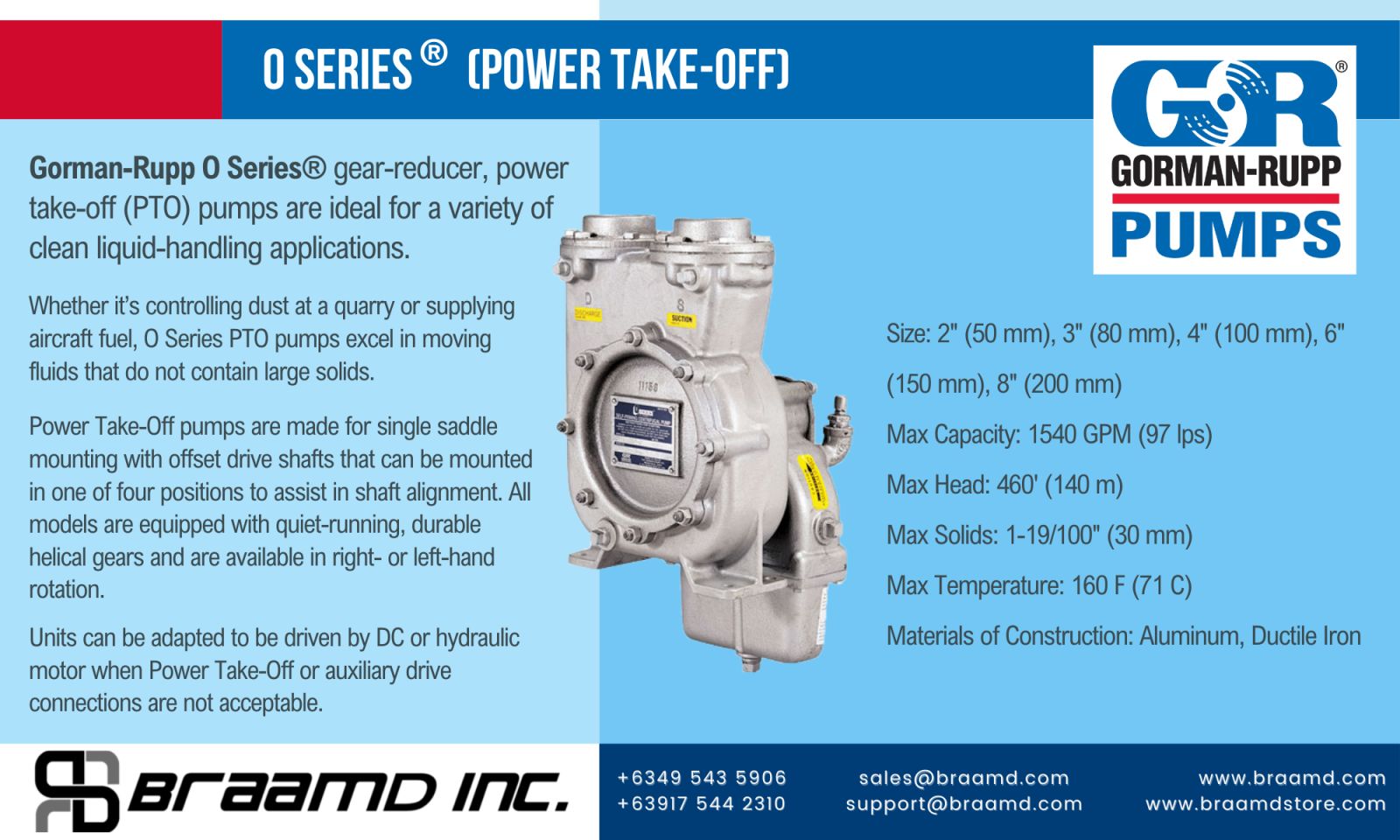 O-SERIES POWER TAKE-OFF Gorman Rupp Pumps