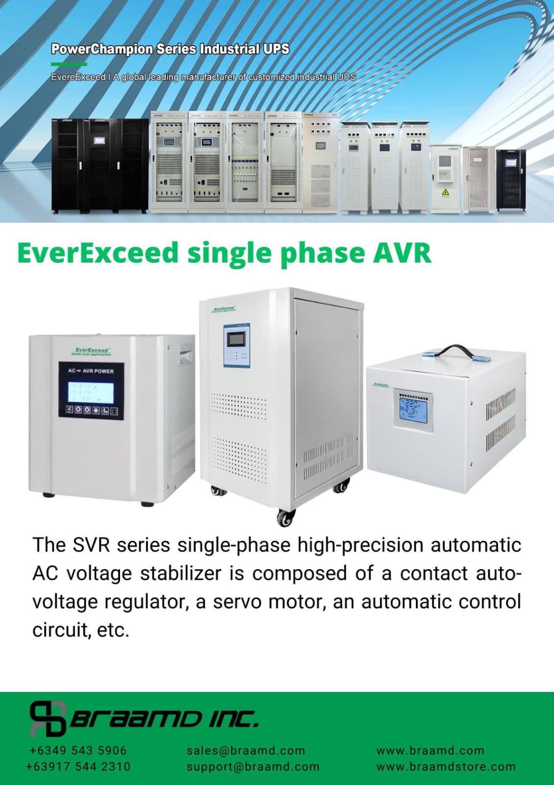 Superior Single Phase SVR Series Automatic Voltage Regulator (AVR)