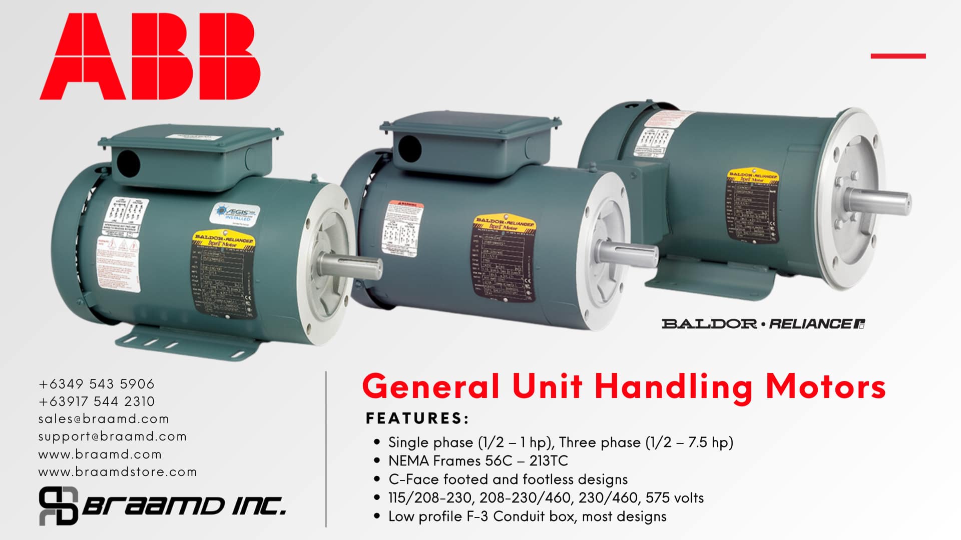 Baldor-Reliance® Unit Handling Motors