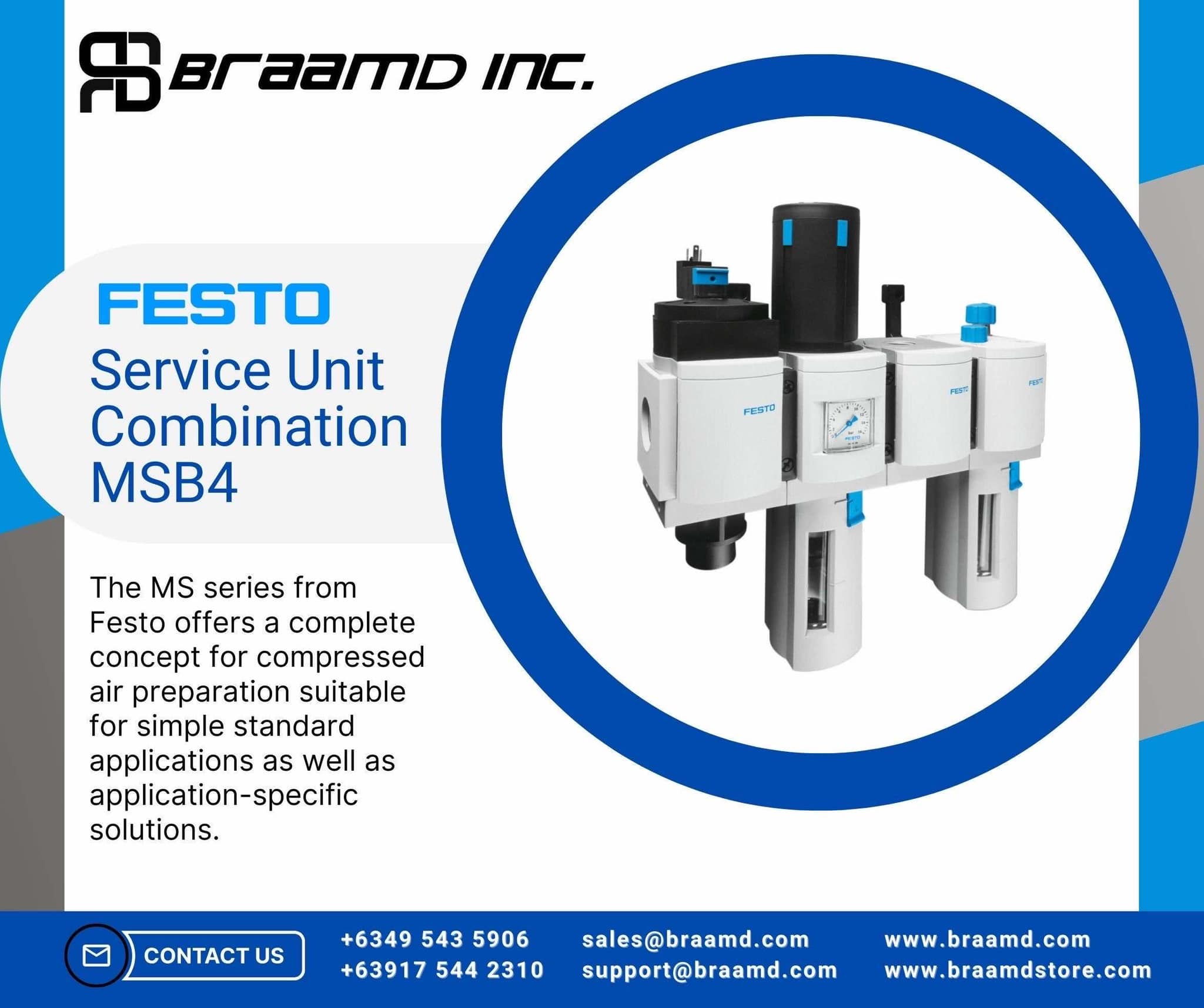 Optimize Air Quality and Boost Efficiency with the Festo MSB4 Service Unit Combination!