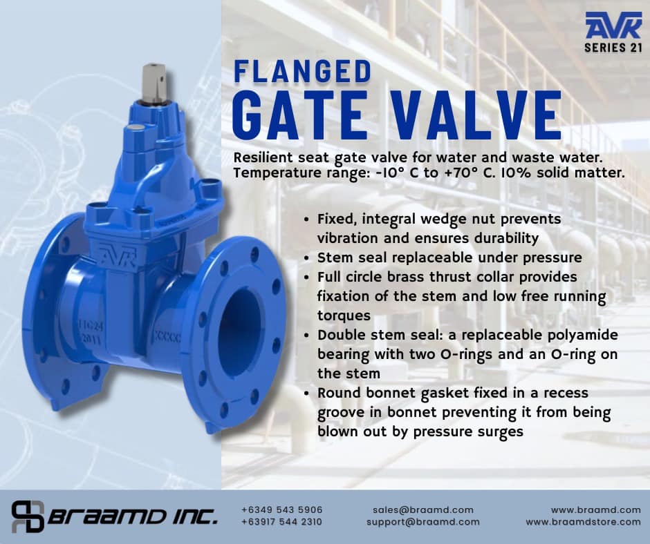 AVK series 21 are flanged, resilient seat gate valve