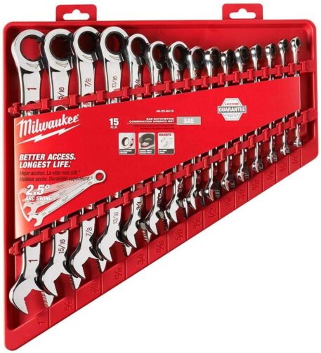 Milwaukee Electric Tools MLW48-22-9416 Ratcheting Combination Wrench Set