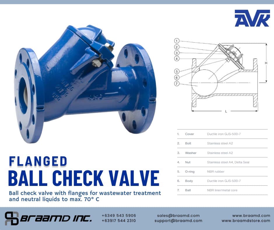 Ball Check Valve for Wastewater Treatment.