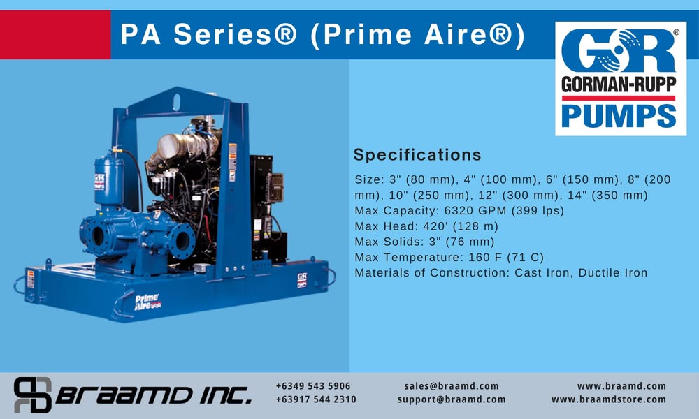 The Gorman-Rupp Priming-Assisted Pump PA Series