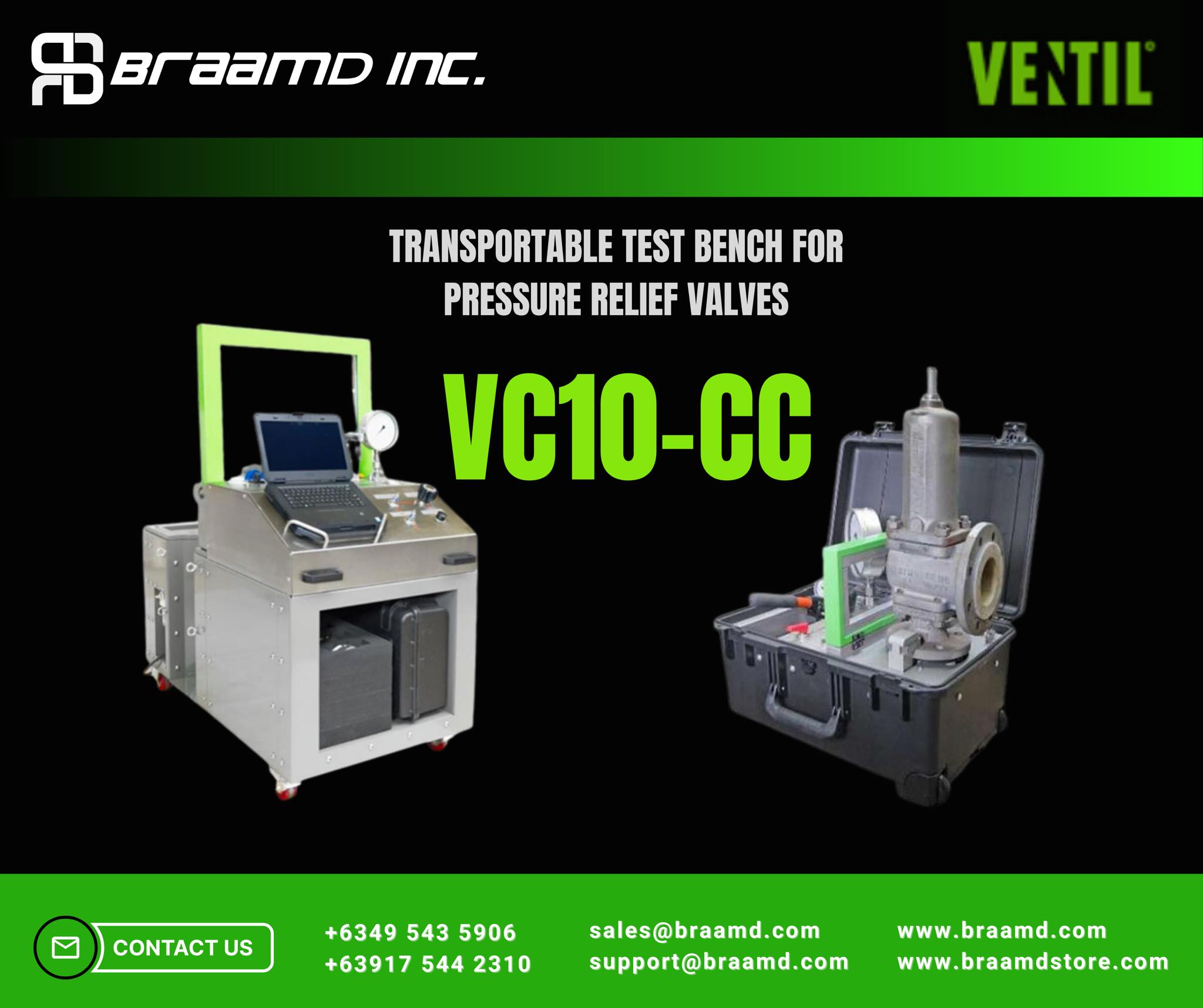 Transportable Test Bench for Pressure Relief Valves - VC10-CC