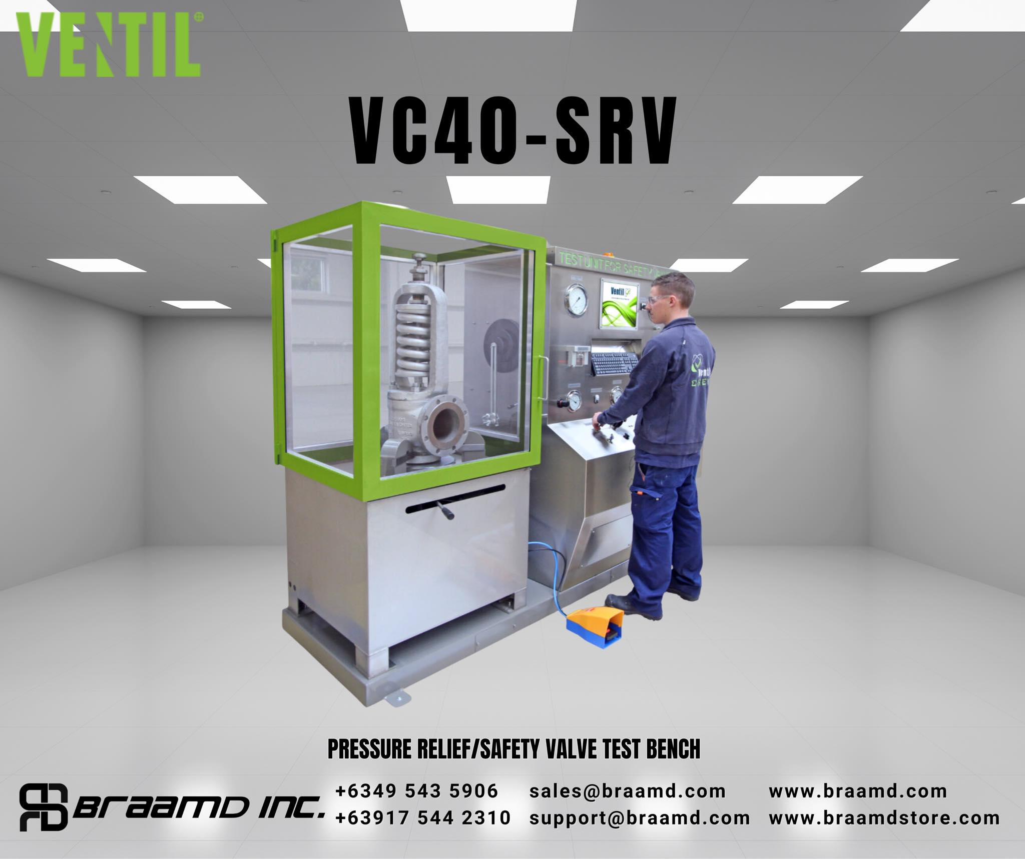 VENTIL VC40 SRV PRESSURE RELIEF SAFETY VALVE TEST BENCH