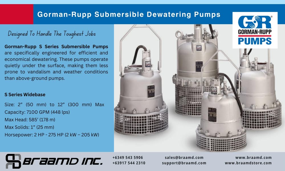 Gorman-Rupp Submersible Dewatering Pumps S Series Widebase