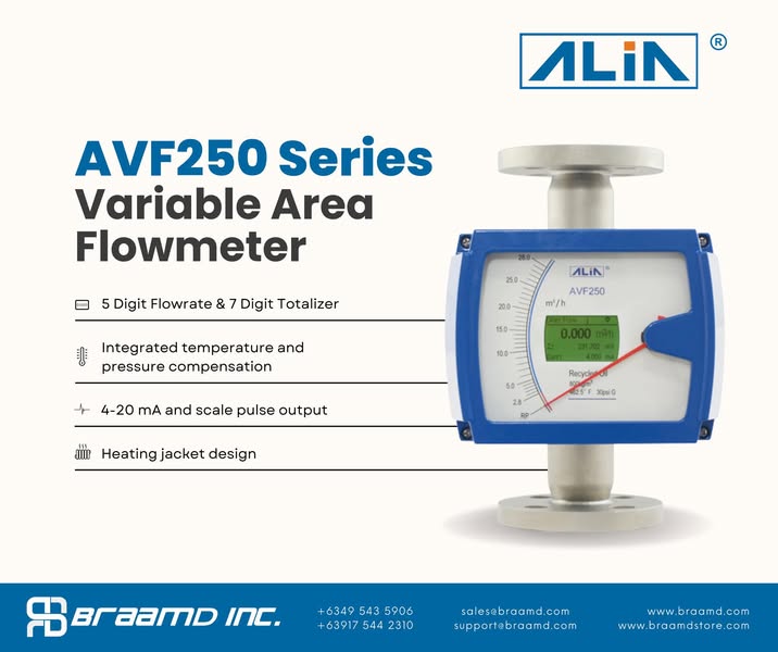 ALIA's AVF250 Series Variable Area Flowmeter