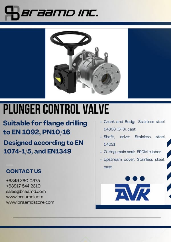 𝗔𝗩𝗞 𝗣𝗹𝘂𝗻𝗴𝗲𝗿 𝗖𝗼𝗻𝘁𝗿𝗼𝗹 𝗩𝗮𝗹𝘃𝗲 – 𝗦𝗲𝗿𝗶𝗲𝘀 𝟴𝟳𝟬