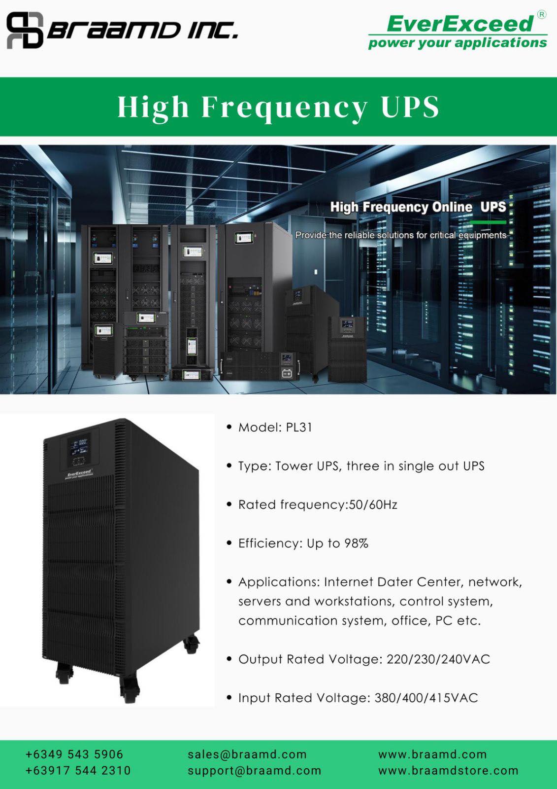 𝗘𝘃𝗲𝗿𝗲𝘅𝗰𝗲𝗲𝗱 𝟭𝟬-𝟮𝟬𝗸𝗩𝗔 𝗣𝗟𝟯𝟭 𝗧𝗼𝘄𝗲𝗿 𝗦𝗲𝗿𝗶𝗲𝘀 𝗛𝗶𝗴𝗵 𝗙𝗿𝗲𝗾𝘂𝗲𝗻𝗰𝘆 𝗢𝗻𝗹𝗶𝗻𝗲 𝗨𝗣𝗦
