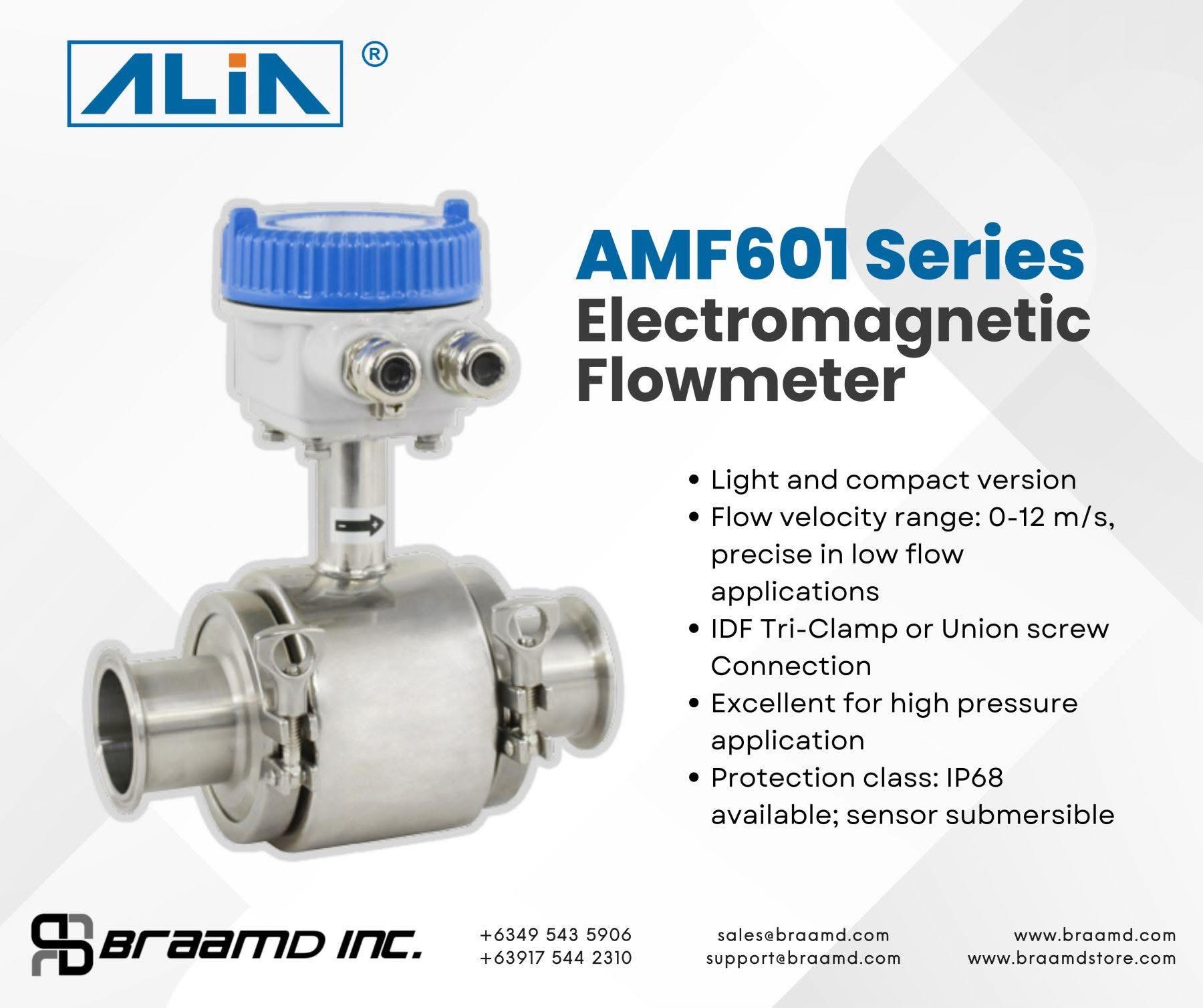 Alia's AMF601 Series Sanitary Electromagnetic Flowmeter