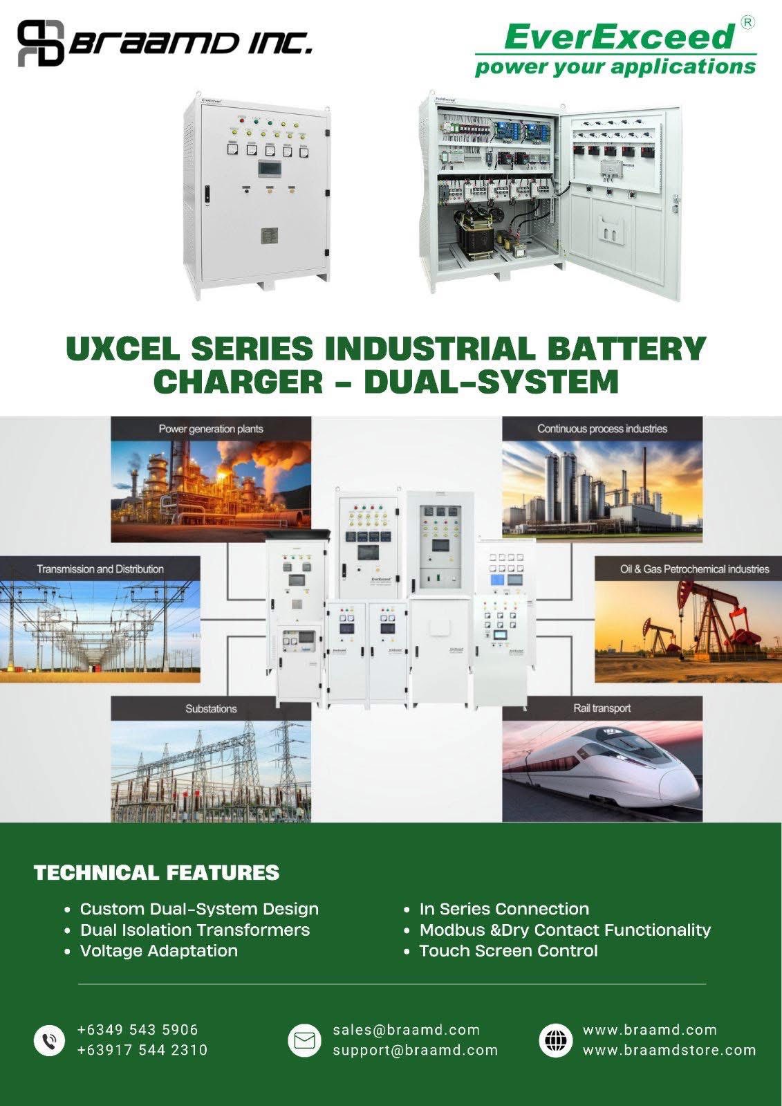 EverExceed uXcel Series Industrial Battery Charger – Dual-System