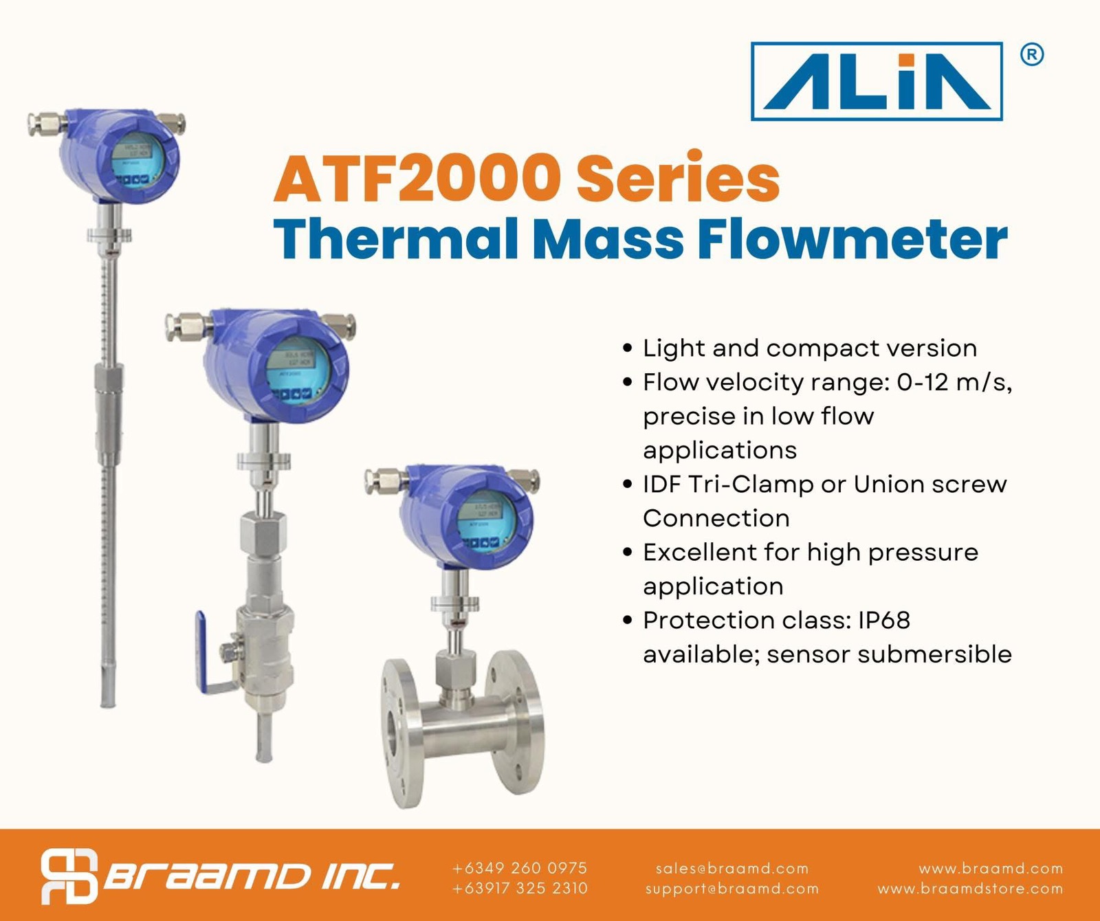 Alia's ATF2000 Series Thermal Mass Flow Meter