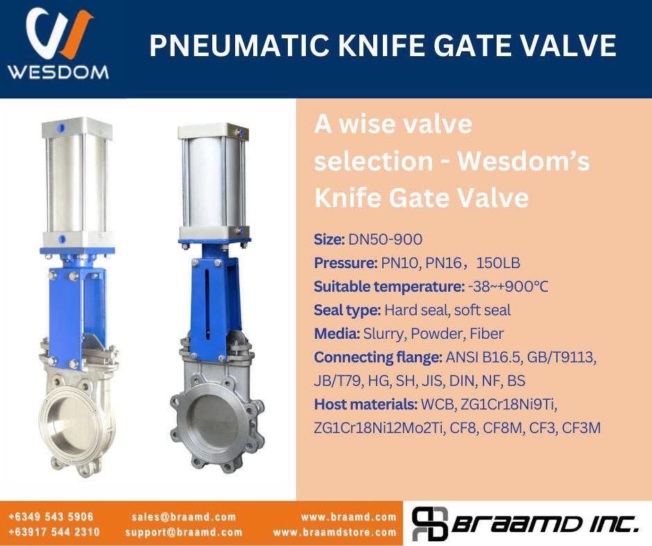 Wesdom’s Pneumatic Knife Gate Valve