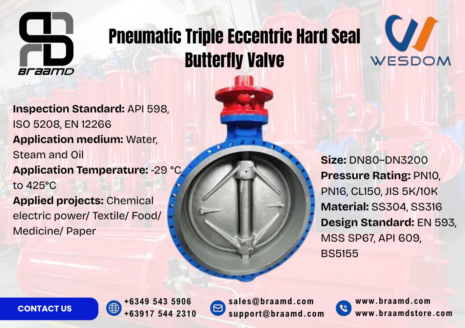 Wesdom Triple Eccentric Butterfly Valve