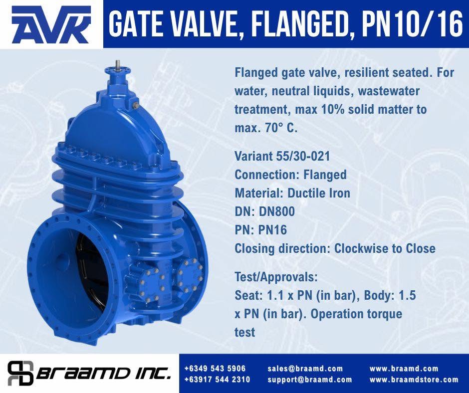 AVK GATE VALVE FLANGED PN10-16