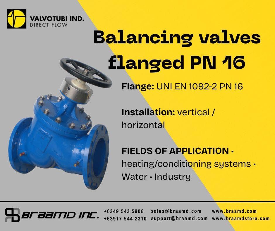 Valvotubi Balancing valves flanged PN 16