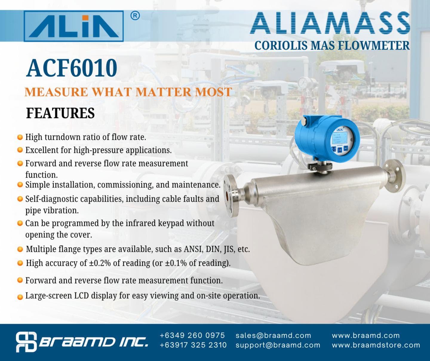 ALIAMASS ACF6010 – Coriolis Mass Flow Meter