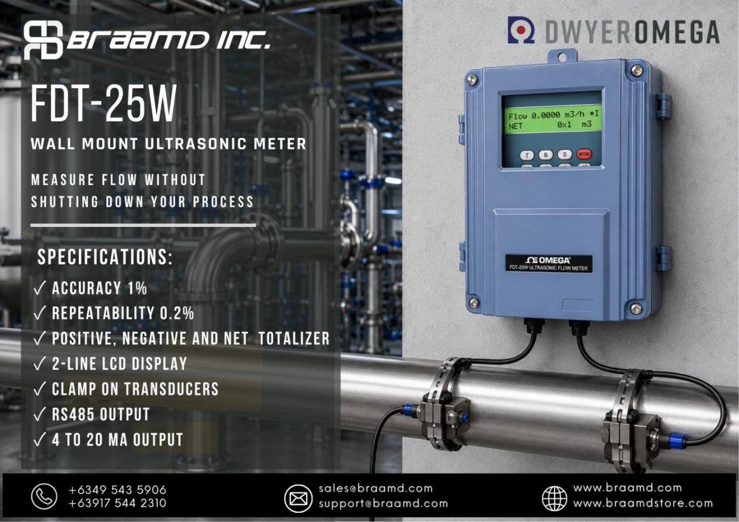 FDT-25W – Wall Mount Ultrasonic Flow Meter