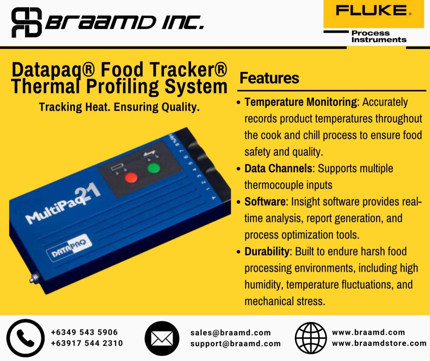 Fluke Datapaq® Food Tracker® Precision Thermal Profiling for Food Safety and Quality