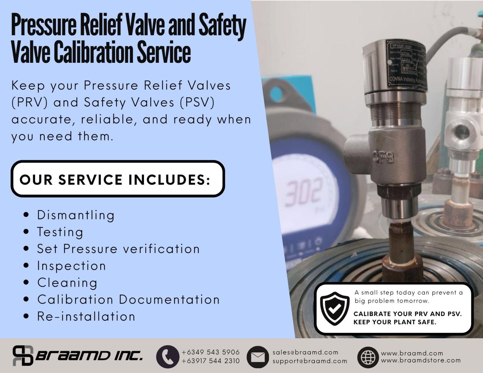 PRV and PSV Calibration by BRAAMD Service