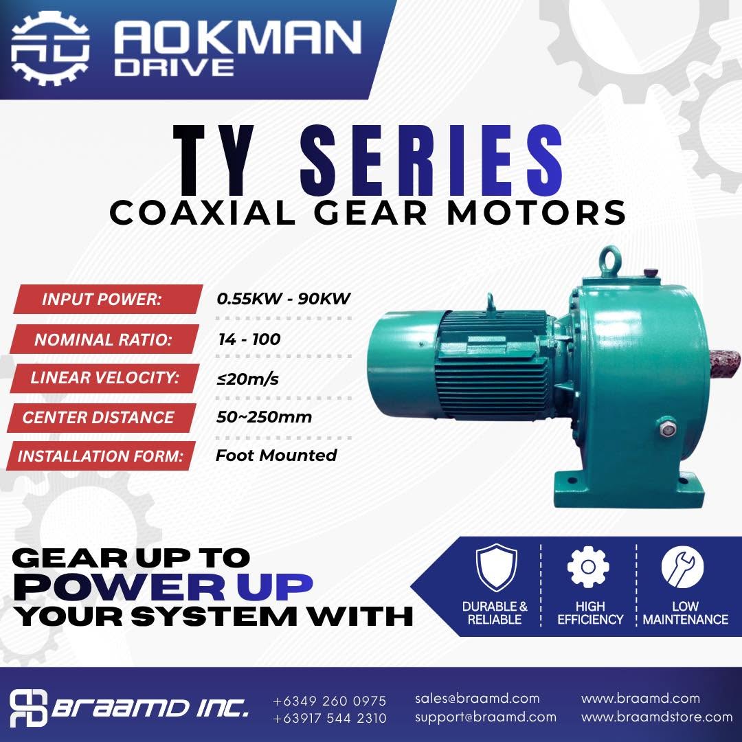 TY50–TY250 Series Coaxial Gear Motors