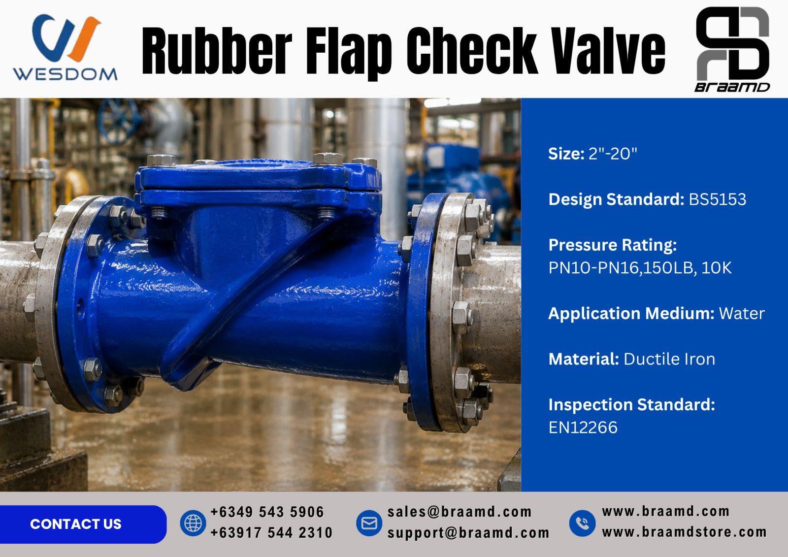 The Wesdom Rubber Flap Check Valve