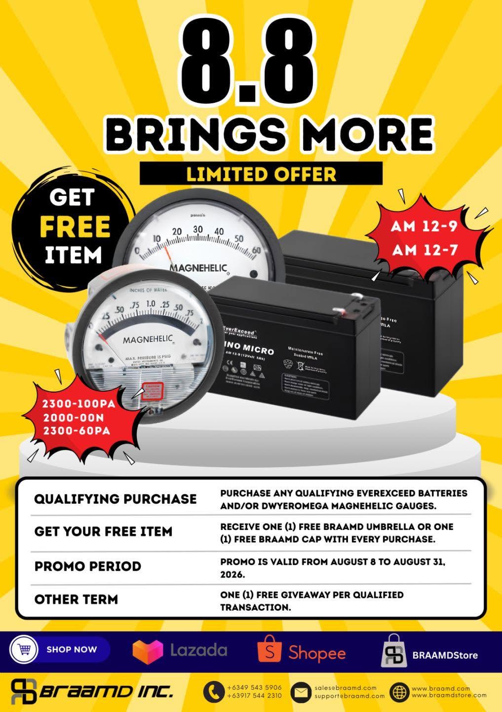 This 8.8, get more value with every qualified purchase at BRAAMD.