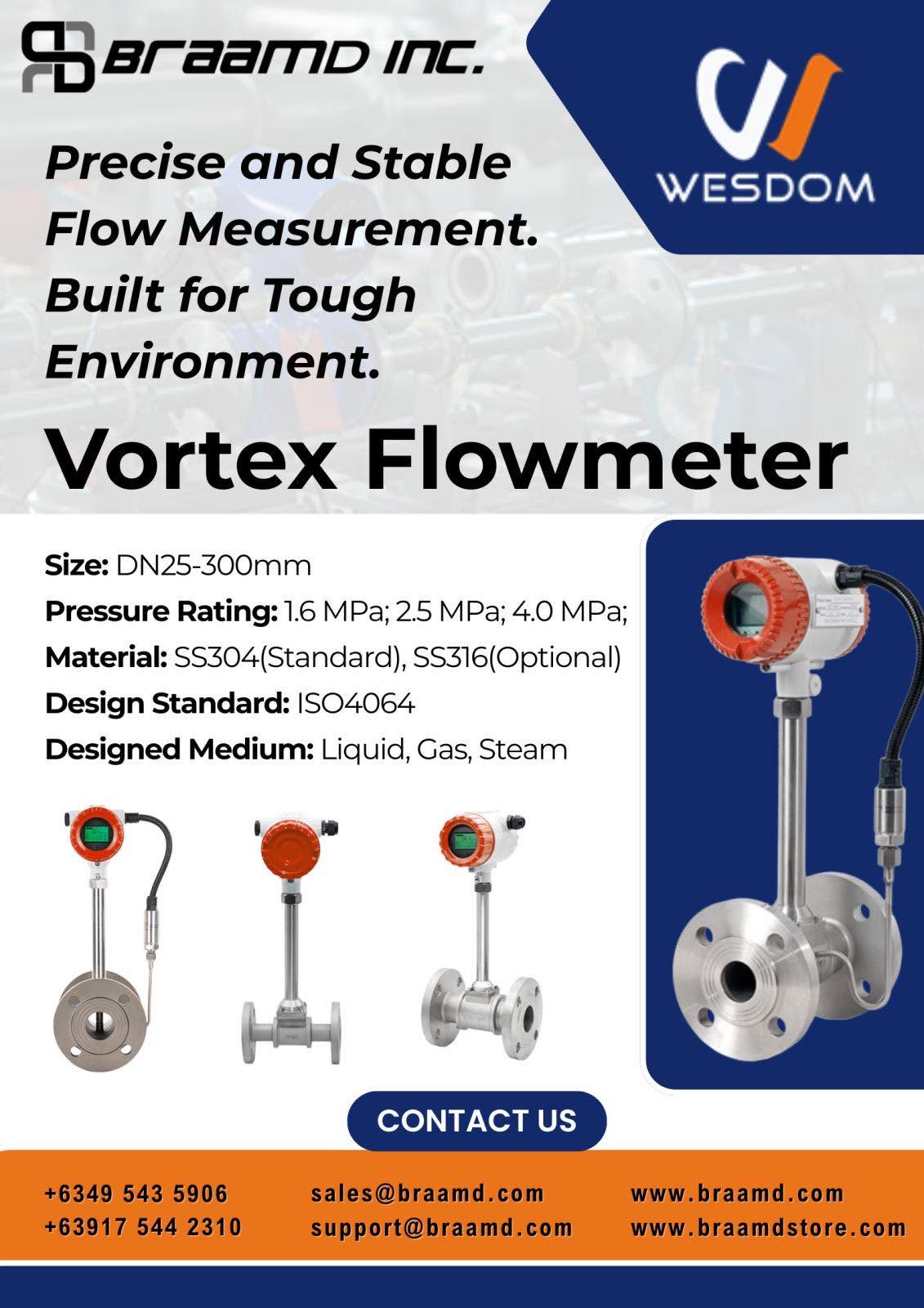 Wesdom's Vortex Flowmeter