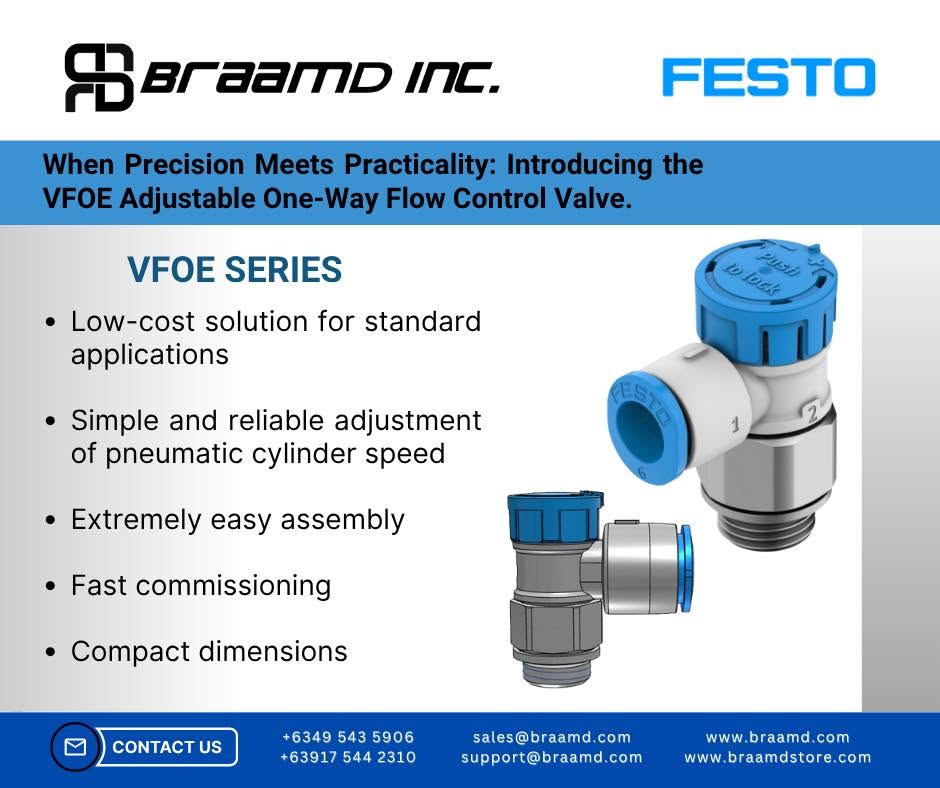 Festo One-way flow Control Valve, VFOE Series