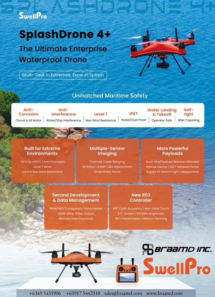 SWELLPRO SplashDrone 4+ - The ultimate enterprise water proof drone.