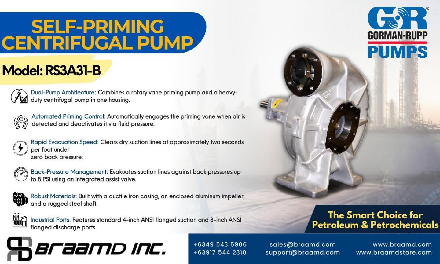 Gorman-Rupp RS3A31-B Self-Priming Centrifugal Pump
